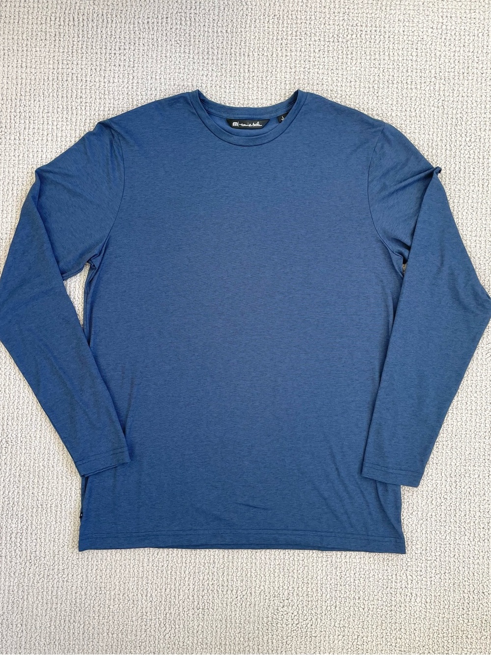 Travis Mathew Blue Long Sleeve Crewneck Tee - Size L